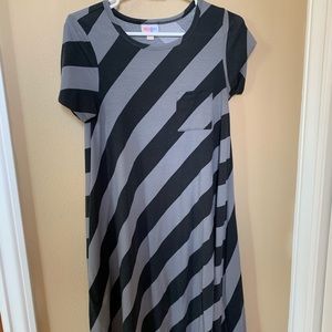 Black and Gray Carly Dress